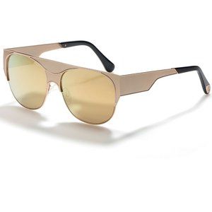 ill.i Optics by Will.I.Am unisex gold metal gold mirrored lens large sunglasses